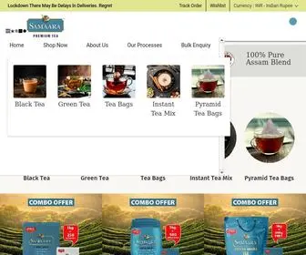 Samaaratea.com(India's No.1 Online Premium Tea Store In India) Screenshot
