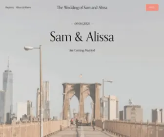 Samandalissa.com(The Wedding of Sam and Alissa) Screenshot