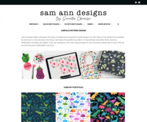 Samanndesigns.com(Personalized Gifts & Party Supplies) Screenshot