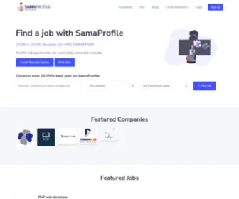Samaprofile.com(Créer votre CV en ligne et Trouver un job) Screenshot