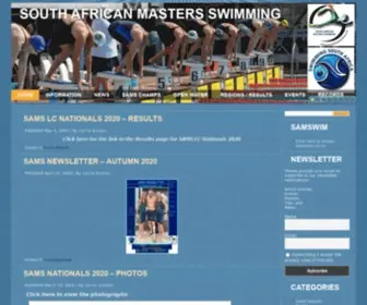 Samastersswimming.com(South African Masters Swimming) Screenshot