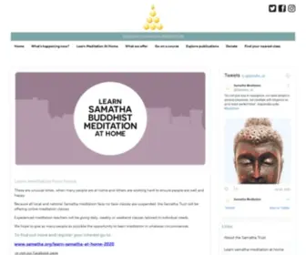 Buddhist meditation in the Samatha tradition