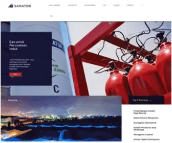 Samator.com(Gas industri) Screenshot