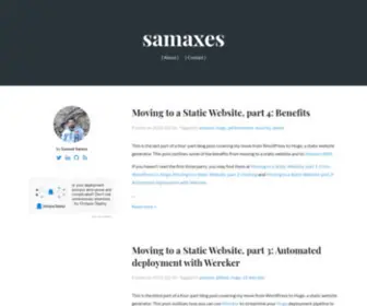 Samaxes.com(The personal website of Samuel Santos) Screenshot