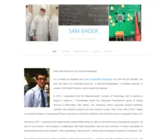 Sambader.net(Sam Bader) Screenshot