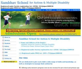 Sambhavschool.org(Sambhav School for Autism & Multiple Disabilities) Screenshot