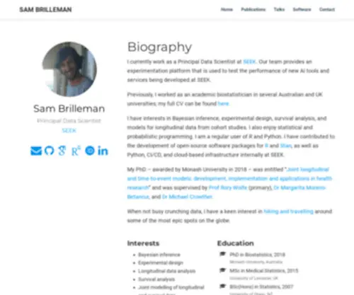 Sambrilleman.com(Sam Brilleman) Screenshot