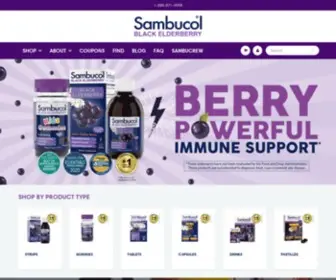 Sambucolusa.com(The Original Black Elderberry supplement trusted by millions for decades. Sambucol) Screenshot