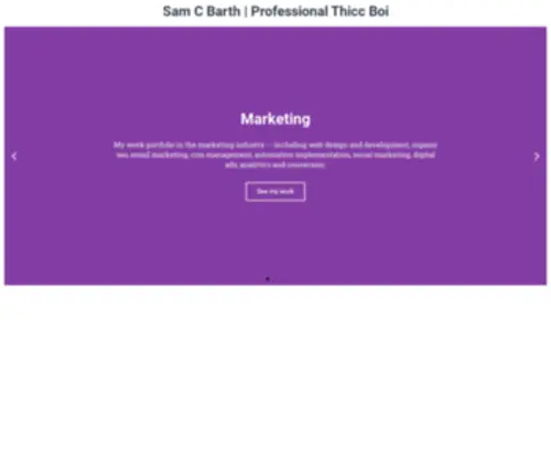 Samcbarth.com(Professional Thicc Boi) Screenshot