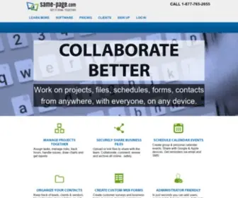 Same-Page.com(Collaboration software) Screenshot