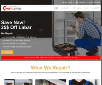 Samedaychicago-Refrigeration.com(Same Day Chicago Refrigeration) Screenshot