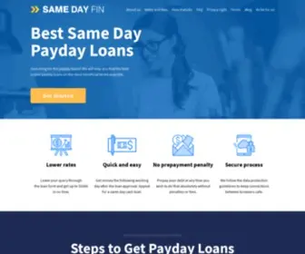 Samedayfin.com(Same Day LoansBest Payday Loans Online 24/7) Screenshot