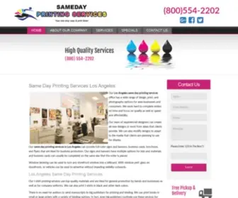 Samedayprintingservices.net(Sameday Printing Services Los Angeles) Screenshot