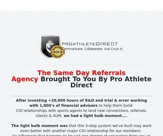 Samedayreferrals.agency(Pro Athlete Direct Consulting LLC) Screenshot