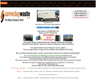 Samedaywaste.co.uk(Same Day Waste) Screenshot