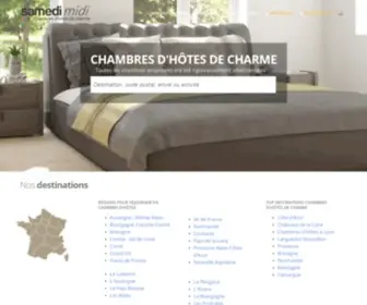 Samedimidi.com(Samedi midi : la meilleure sélection de chambres d'hôtes de charme) Screenshot