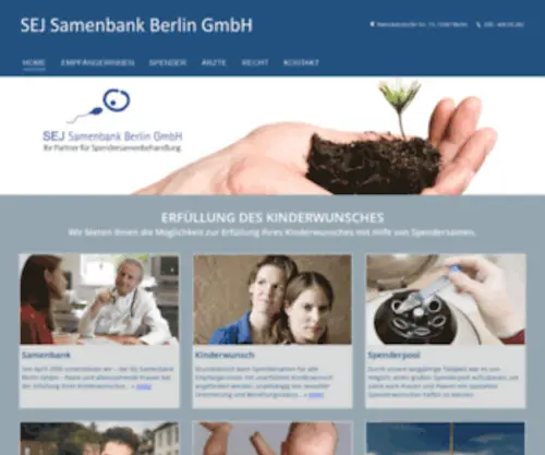 Samenbank-Berlin.de(Samenspende & Samenkauf) Screenshot