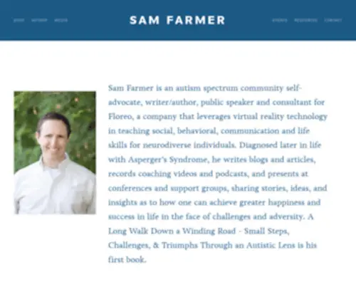 Samfarmerauthor.com(Sam Farmer) Screenshot