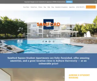 Samfordsquare.com(Samford Square Apartments in Auburn) Screenshot