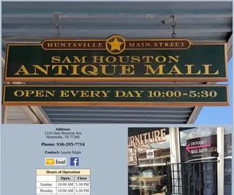 Samhoustonantiquemall.com(Sam Houston Antique Mall) Screenshot