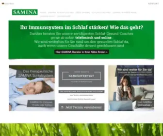 Samina.com(Mit dem Bettsystem und Schlafsystem von SAMINA natürlich orthopädisch) Screenshot