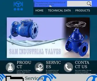 Samindustrialvalves.com(Manufacturer and distributor of an Industrial Valves) Screenshot