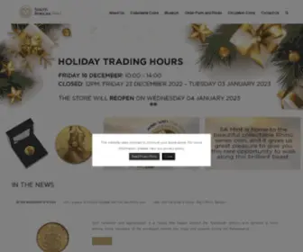 Samint.co.za(The South African Mint Company) Screenshot