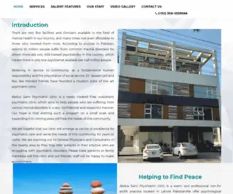 Samipsyclinic.com(A Free outpatient psychiatric clinic in Pakistan) Screenshot