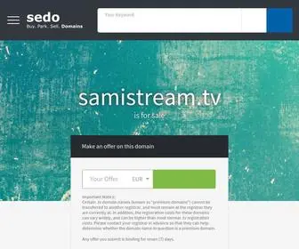 Samistream.tv(Dit domein kan te koop zijn) Screenshot