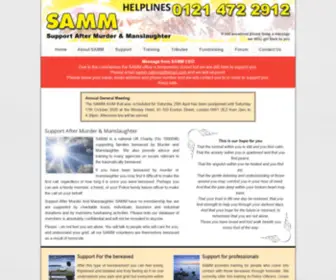 Samm.org.uk(Support after Murder and Manslaughter) Screenshot