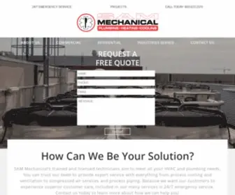 Sammechanical.com(SAM Mechanical Services) Screenshot