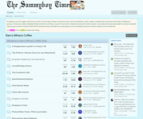 Sammyboy.com(Sam's Alfresco Coffee) Screenshot