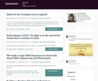 Samnicholls.net(The Exciting Adventures of Sam) Screenshot