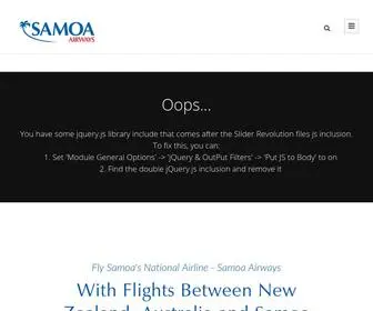 Samoaairways.com(Samoa Airways) Screenshot