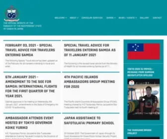 Samoaembassyjapan.jp(The Official Website of the Embassy of the Independent State of Samoa in Japan) Screenshot