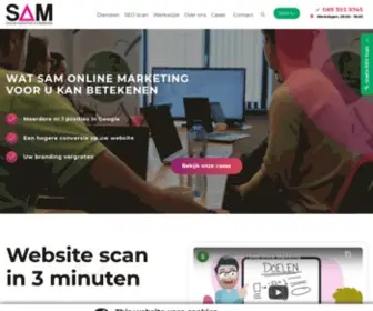 Samonlinemarketing.nl(SAM Online Marketing Bureau is specialist op het gebied van zoekmachine marketing (AdWords)) Screenshot