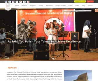 Sam.org.in(Swarnabhoomi Academy of Music) Screenshot