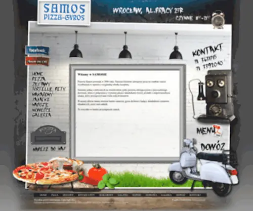 Samos.com.pl(Pizza z pieca palonego drewnem i pyszny gyros) Screenshot