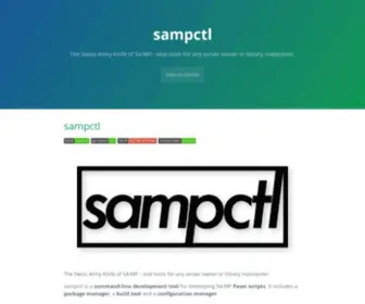 Sampctl.com(sampctl) Screenshot