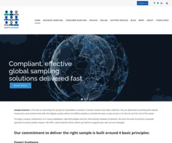 Sampleanswers.com(Global online sampling solutions delivered fast) Screenshot