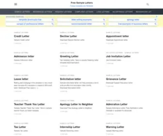 Samplelettersfree.org(Free Sample Letters) Screenshot