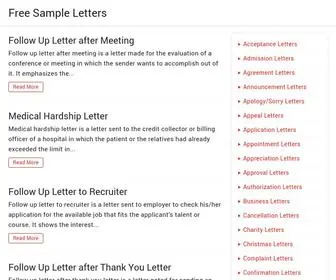 Sampleletterz.com(Free Sample Letters) Screenshot