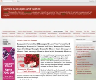 Samplemessagesbox.com(Sample Messages and Wishes) Screenshot