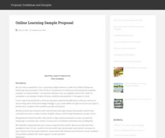 Sampleproposal.net(Your Guide for Proposals and Feasibility Study) Screenshot