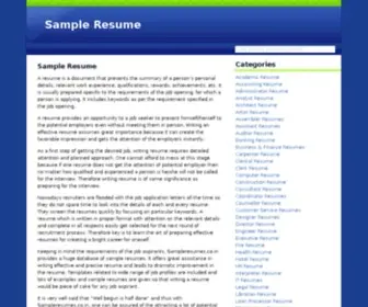 Sampleresume.co.in(Sample Resume) Screenshot