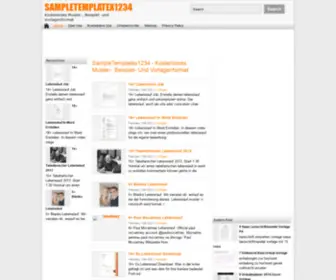 Sampletemplatex1234.info(SampleTemplatexKostenloses Muster) Screenshot