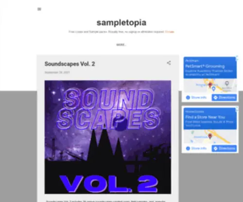 Sampletopia.org(sampletopia) Screenshot
