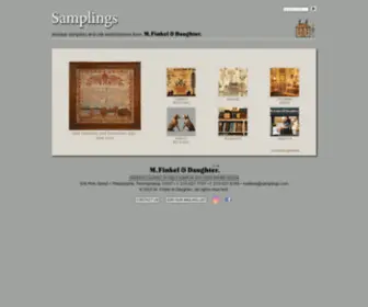 Samplings.com(Antique samplers and silk embroideries from) Screenshot