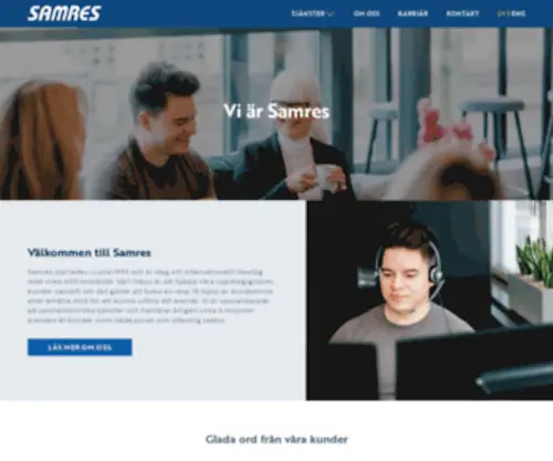Samres.se(Tjänster inom kundservice & ärendehantering) Screenshot