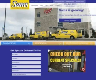 Samscarpetservice.com(Sams Carpet Cleaning in St) Screenshot